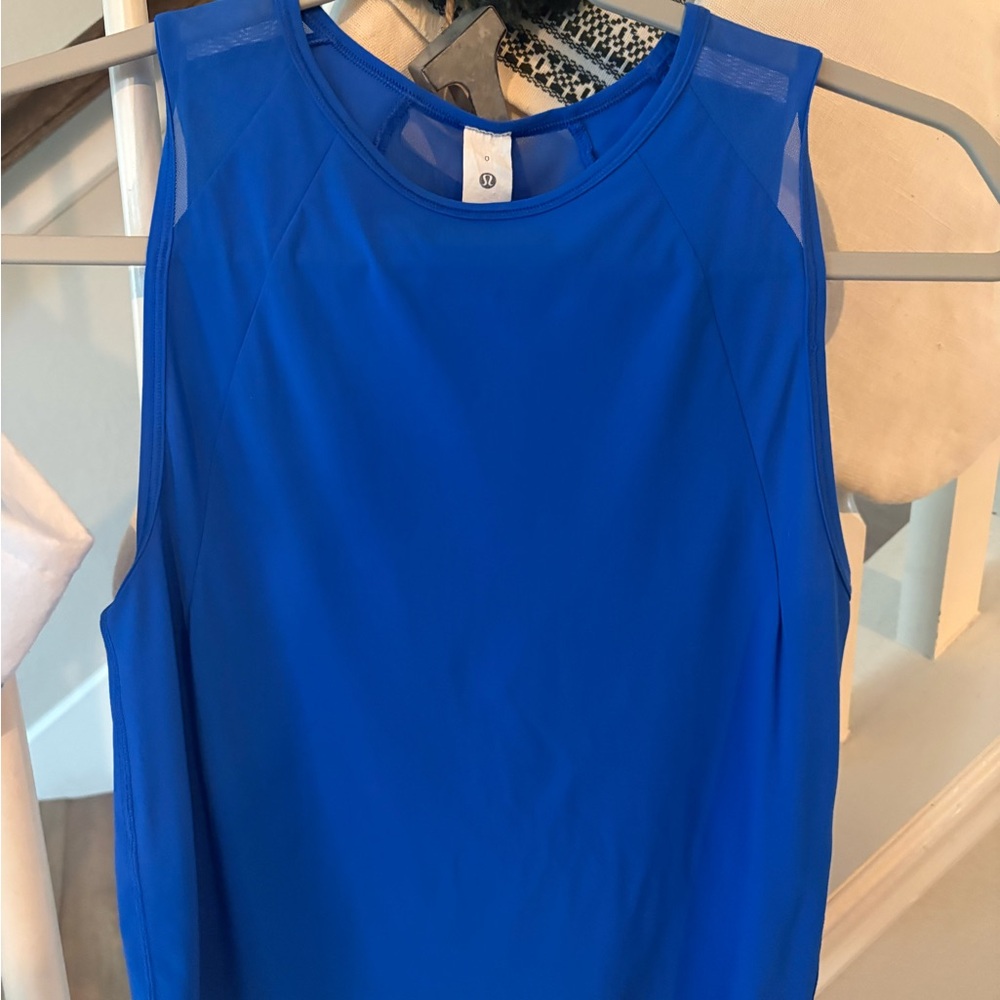 Lululemon Royal Blue cropped Sculpt Tank Top